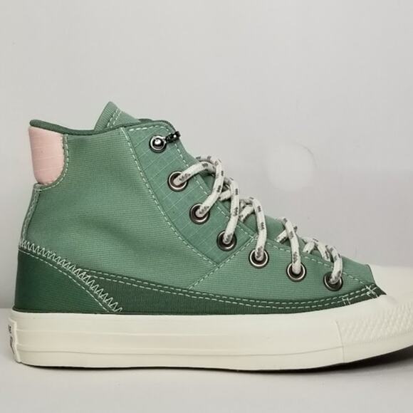 Converse Unisex CTAS Patchwork Hi Tops Women Size  6.5 Herby Egret  A06487C NWT - Picture 4 of 9